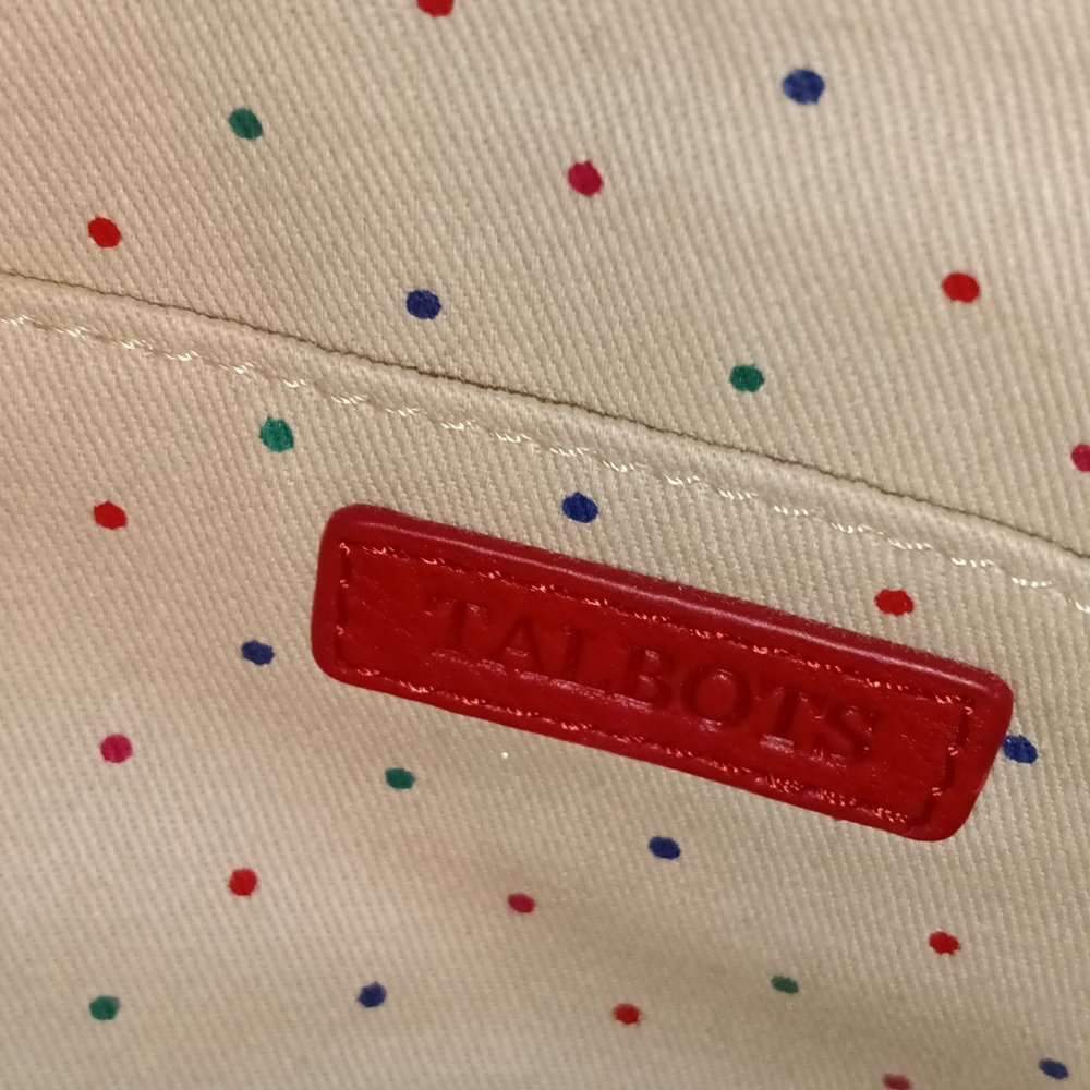 🆕Talbots Genuine LEATHER Red Wristlet Wallet Purse Clutch Bag - Picture 9 of 10